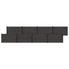 vidaXL Tvoros rinkinys 8 vnt. 1391 x 105 cm WPC ir aliuminis Juoda