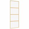 vidaXL Stumdomos durys, auksinės, 76x205cm, ESG stiklas ir aliuminis