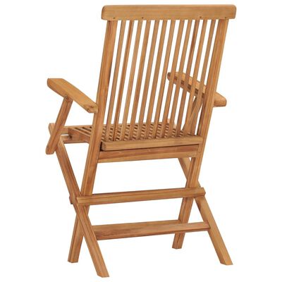 vidaXL Sulankstomos sodo kėdės, 3vnt., tikmedžio medienos masyvas