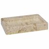 vidaXL Sieninis praustuvas, kreminis, 38x24x6,5cm, marmuras