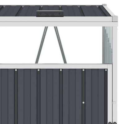 vidaXL Konteinerių stoginė, antracito, 286x81x121cm, keturvietė