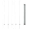 vidaXL Tvora su stulpais Sidabro 1,5 x 10 m Plienas