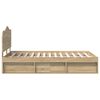 vidaXL Lovos rėmas Sonoma 120 x 190 cm Kietos pu&scaron;ies mediena