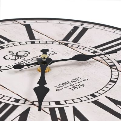 vidaXL Sieninis laikrodis virtuvei, 30cm, vintažinio dizaino, Londonas