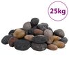 vidaXL Poliruoti akmenukai, įvairių spalvų, 25kg, 5&ndash;8cm