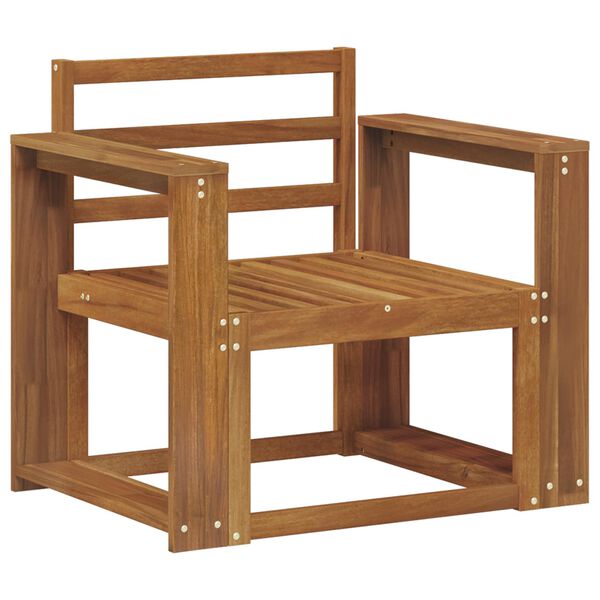 vidaXL Lauko sofos komplektas Kietos akacijos mediena Natūrali