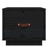 vidaXL Naktinės spintelės, 2vnt., juodos, 40x34x35cm, pu&scaron;ies masyvas