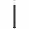 vidaXL Apsauginis &scaron;viestuvas su jutikliu ir lizdu, 110 cm, juodas, IP44