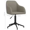 vidaXL Pasukamos valgomojo kėdės, 2vnt., &scaron;viesiai pilkos, aksomas