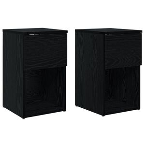 vidaXL Lovos spintelė 2 pcs Juodojo ąžuolo 29 x 31,5 x 49 cm