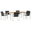 vidaXL Sodo valgomojo komplektas 7 pcs