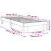 vidaXL Lovos rėmas be čiužinio 100x200 cm ąžuolo masyvo