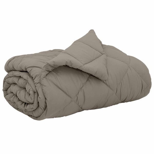 vidaXL Pilna metų antklodė &Scaron;viesiai pilka 200 x 220 cm Mikropluo&scaron;tas