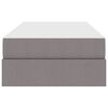 vidaXL Lova su daiktų laikymo vieta ir čiužiniu Taupe 100 x 200 cm