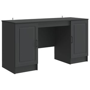 vidaXL Stalas Juoda 142,5 x 50 x 75 cm Apdirbta mediena