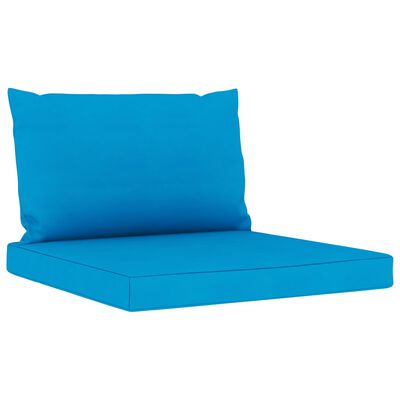 vidaXL Sodo komplektas su šviesiai mėlynomis pagalvėlėmis, 9 dalių
