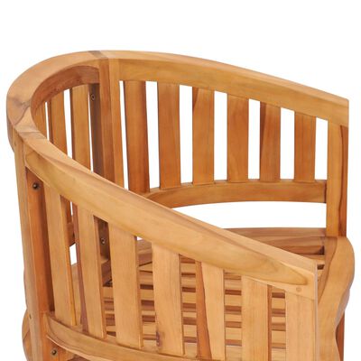 vidaXL Banano formos kėdė, tikmedžio medienos masyvas