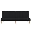 vidaXL Dvivietė sofa-lova, juodos spalvos, audinys