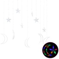 vidaXL Girlianda žvaigždės ir mėnuliai, 138 spalvotos LED lemputės