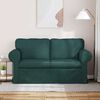 vidaXL Sofa Tamsiai žalia 215 x 82 x 80 cm audinys