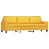 vidaXL Sofos komplektas su pagalvėlėmis, 4 dalių, geltonas, audinys