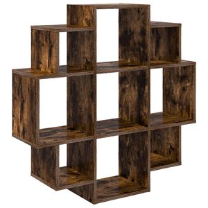 vidaXL Sieninė lentyna Dūminio ąžuolo 90 x 25 x 90 cm Apdirbta mediena