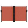 vidaXL Ištraukiama šoninė pertvara, terakota spalvos, 140x600cm