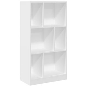 vidaXL Knygų spinta, baltos spalvos, 57x28,5x107,5cm, apdirbta mediena
