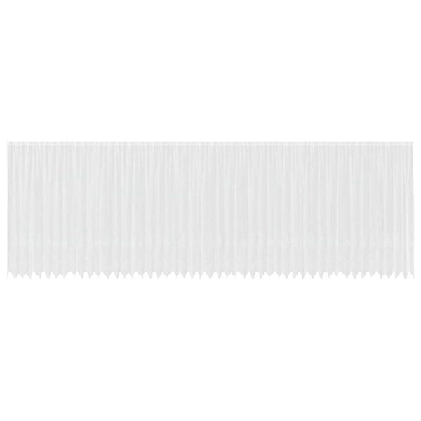 vidaXL Nėrinių Užuolaida Gėlių Balta 245 x 1200 cm Poliesteris