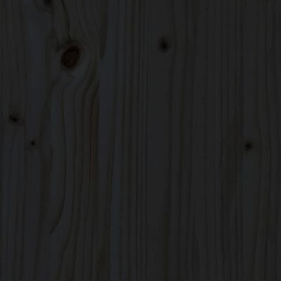 vidaXL Lovos rėmas, juodas, 160x200cm, medienos masyvas