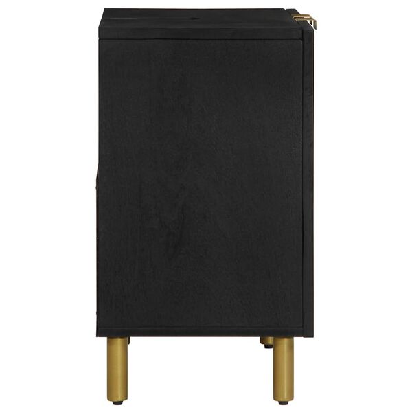 vidaXL Vonios Kriauklė Spintelė Juoda 62x33x58 cm Engineered Wood