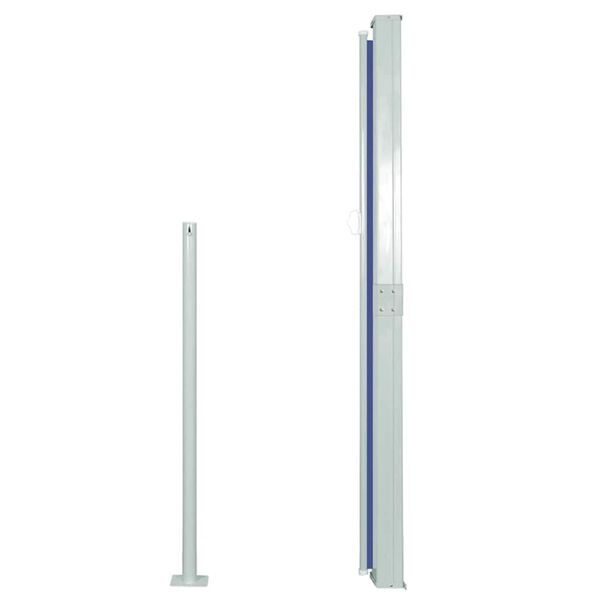 vidaXL Ištraukiama šoninė pertvara, mėlyna, 160x500cm