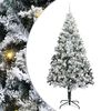 vidaXL Dirbtinė Kalėdų eglutė Balta 240 cm PVC ir Plienas ir Plastikas