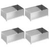 vidaXL Vejo kra&scaron;tas 4 pcs 100 x 60 x 35 cm Plienas Sidabrinė
