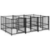 vidaXL Lauko voljeras &scaron;unims, plienas, 5,63m&sup2;