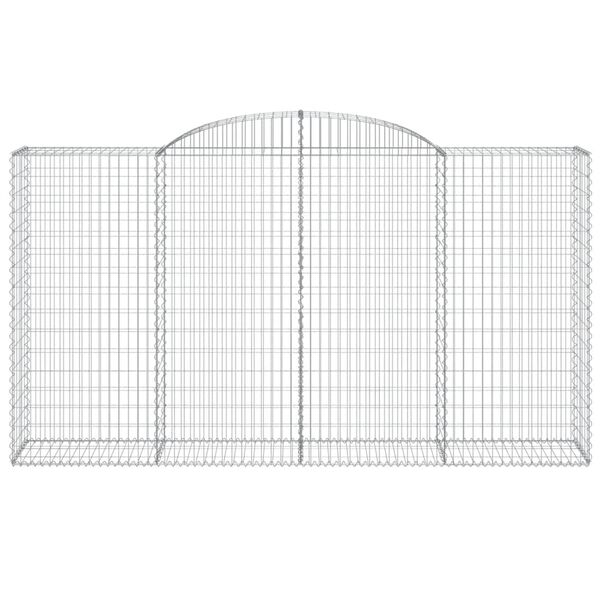 vidaXL Išlenkti gabiono krepšiai, 9vnt., 300x50x160/180cm, geležis