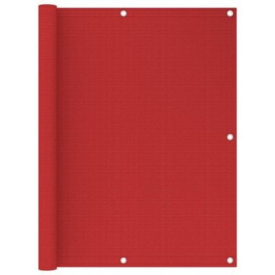 vidaXL Balkono pertvara, raudonos spalvos, 120x500cm, HDPE