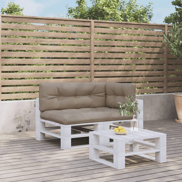 vidaXL Palečių pagalvėlės, 3vnt., taupe spalvos, audinys