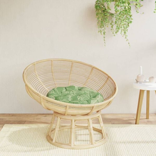 vidaXL Pagalvėlė, 60x11cm, oksfordo audinys, apskrita, su lapais