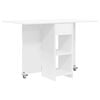 vidaXL Valgomojo stalas 115 x 70 x 75 cm Apdirbta mediena Balta