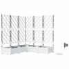 vidaXL Sodo vazonas 5 vnt. Balta 120 x 120 x 126 cm PP