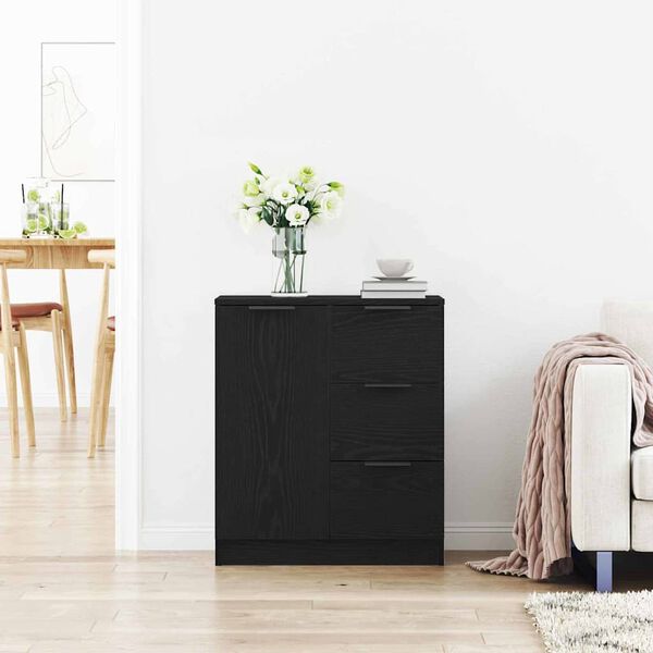 vidaXL Kabalas Juodas ąžuolas 60 x 30 x 70 cm Apdirbta mediena