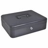 vidaXL Grynųjų pinigų dėžutė Tamsiai pilka 30 x 24 x 9 cm Plienas