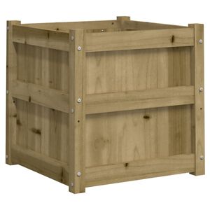 vidaXL Sodo lovelis, 50x50x50cm, impregnuota pu&scaron;ies mediena