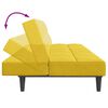 vidaXL Dvivietė sofa-lova su pakoja, geltonos spalvos, aksomas