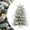 vidaXL Dirbtinė Sulankstoma Kalėdų Eglutė Balta 150 cm PE ir PVC