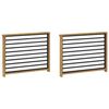 vidaXL Porankiai 2 pcs Balta 80 x 6 x 61 cm Kietos akacijos mediena