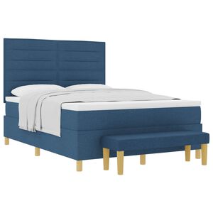 vidaXL Kiemas lova su galvūgalio Mėlyna 200 x 140 cm audinys