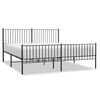 vidaXL Lovos rėmas su galvūgaliu/kojūgaliu, juodas, 183x213cm, metalas