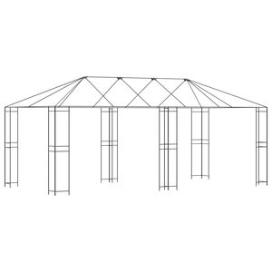 vidaXL Gazebo rėmas 6 x 3 m Juoda Plienas